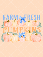 Farm Fresh Pumpkins Watercolor PNG Clipart