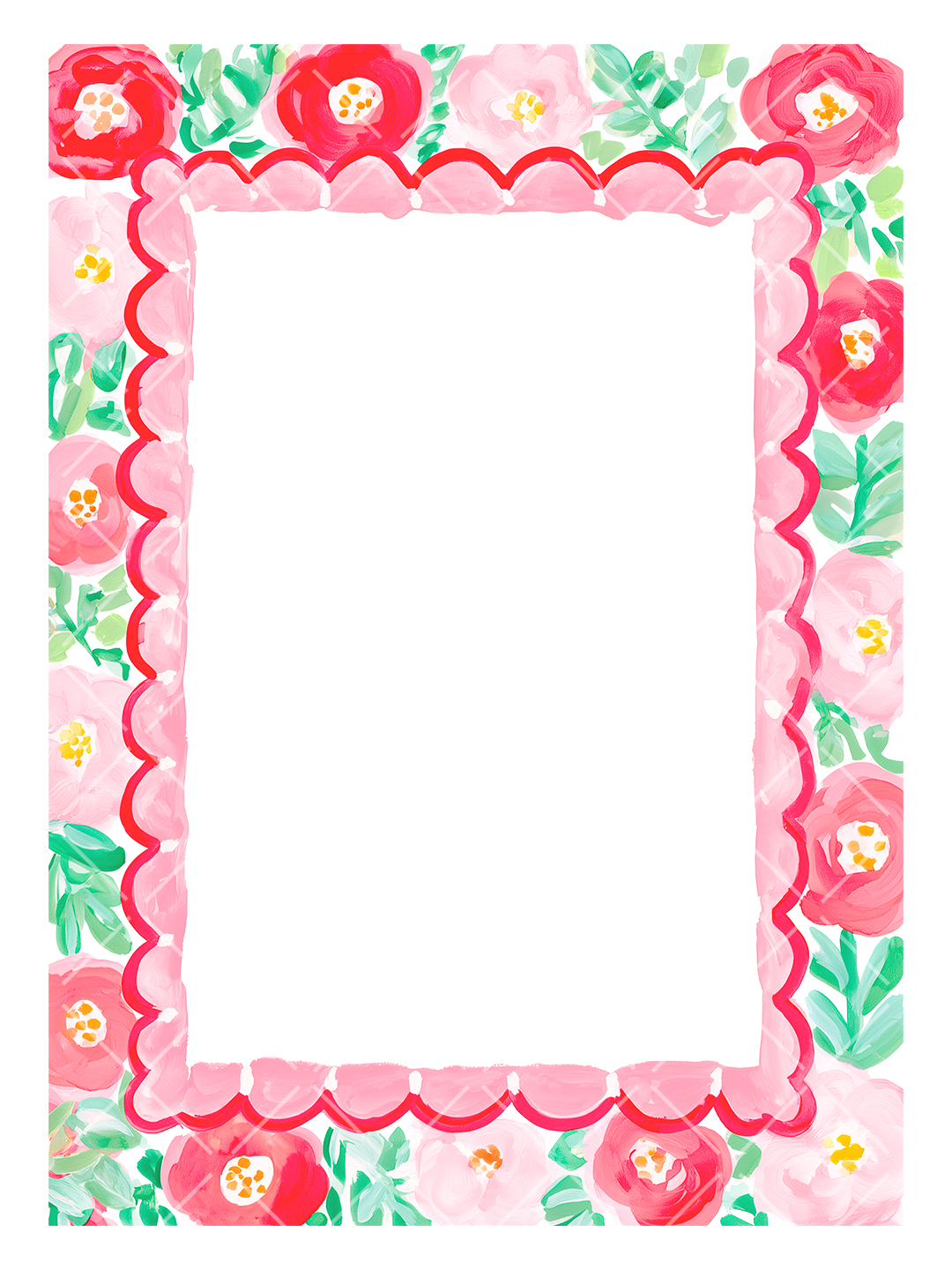 Watercolor Christmas A7 Frames Clipart Set