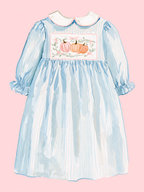Fall Smocked Children's Clothing Watercolor Clipart Set
