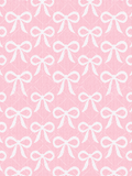 Seamless pattern of white ribbon bows arranged on a pink knitted-texture background